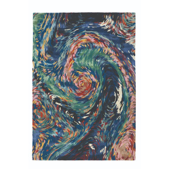 Alfombra FLORES AZUL (Colección Hecha a Mano)